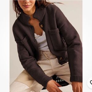 NWT Free People Sweater Cardigan Long Sleeve Button Knit Top Casual Outerwear XS